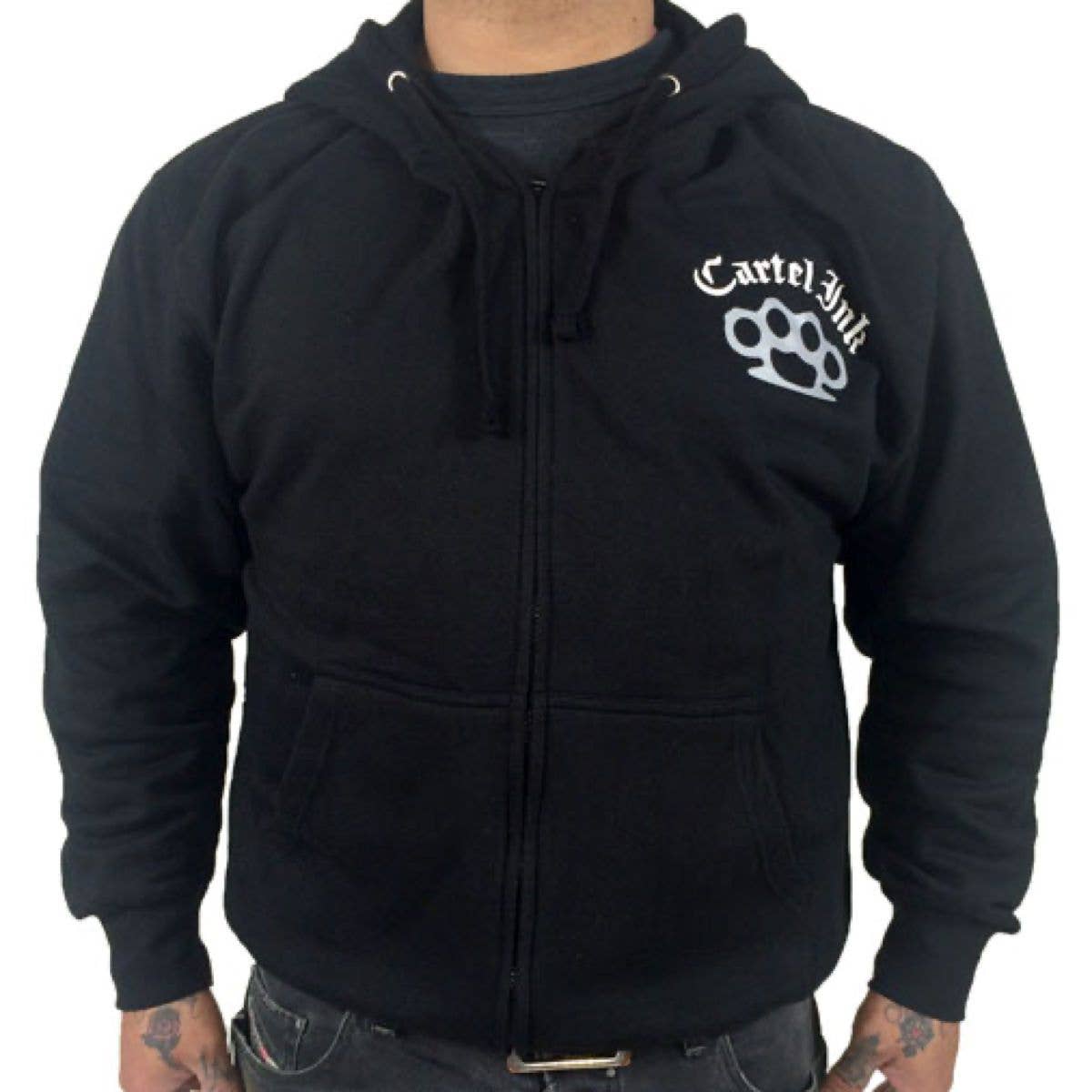 Cartel Ink - 6002-BLACK WHITE | Cartel Ink Born To Rumble (Knuckles): Black White / XL - - Synik Clothing - synikclothing.com