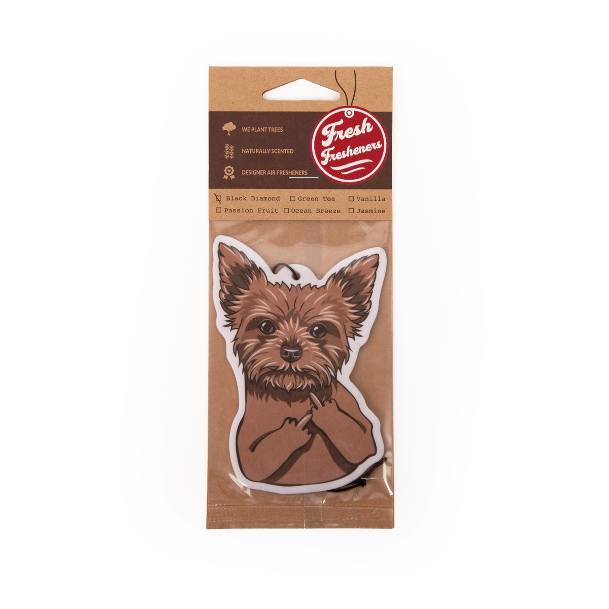 Fresh Fresheners - Yorkie With An Attitude Air Freshener Pack of 12