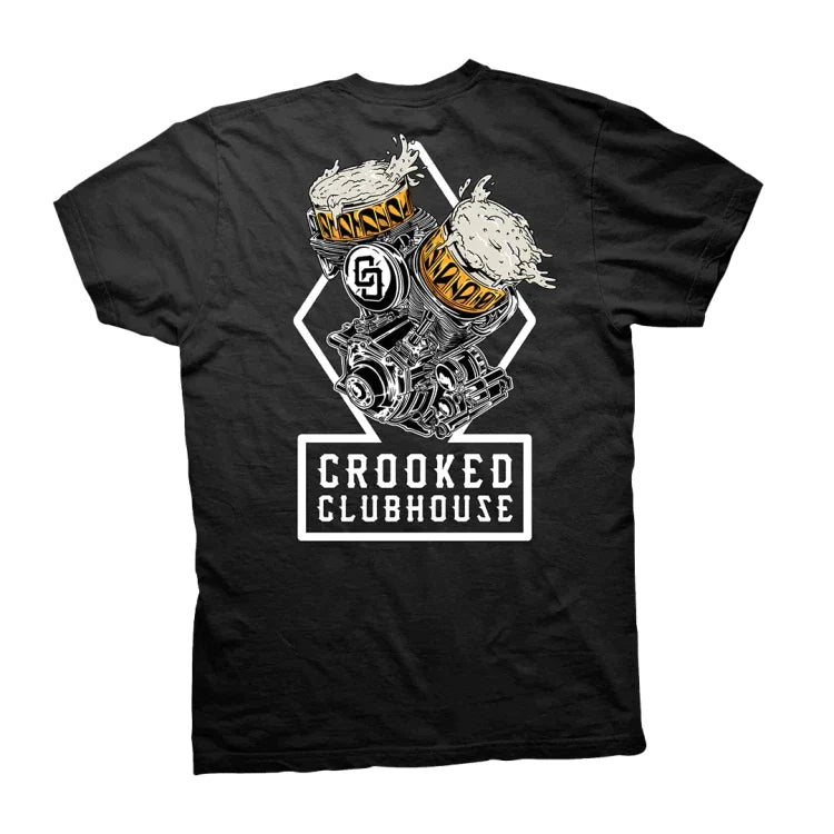 CROOKED-CLUBHOUSE-BEER-RUN-2 - T-SHIRT - Synik Clothing - synikclothing.com