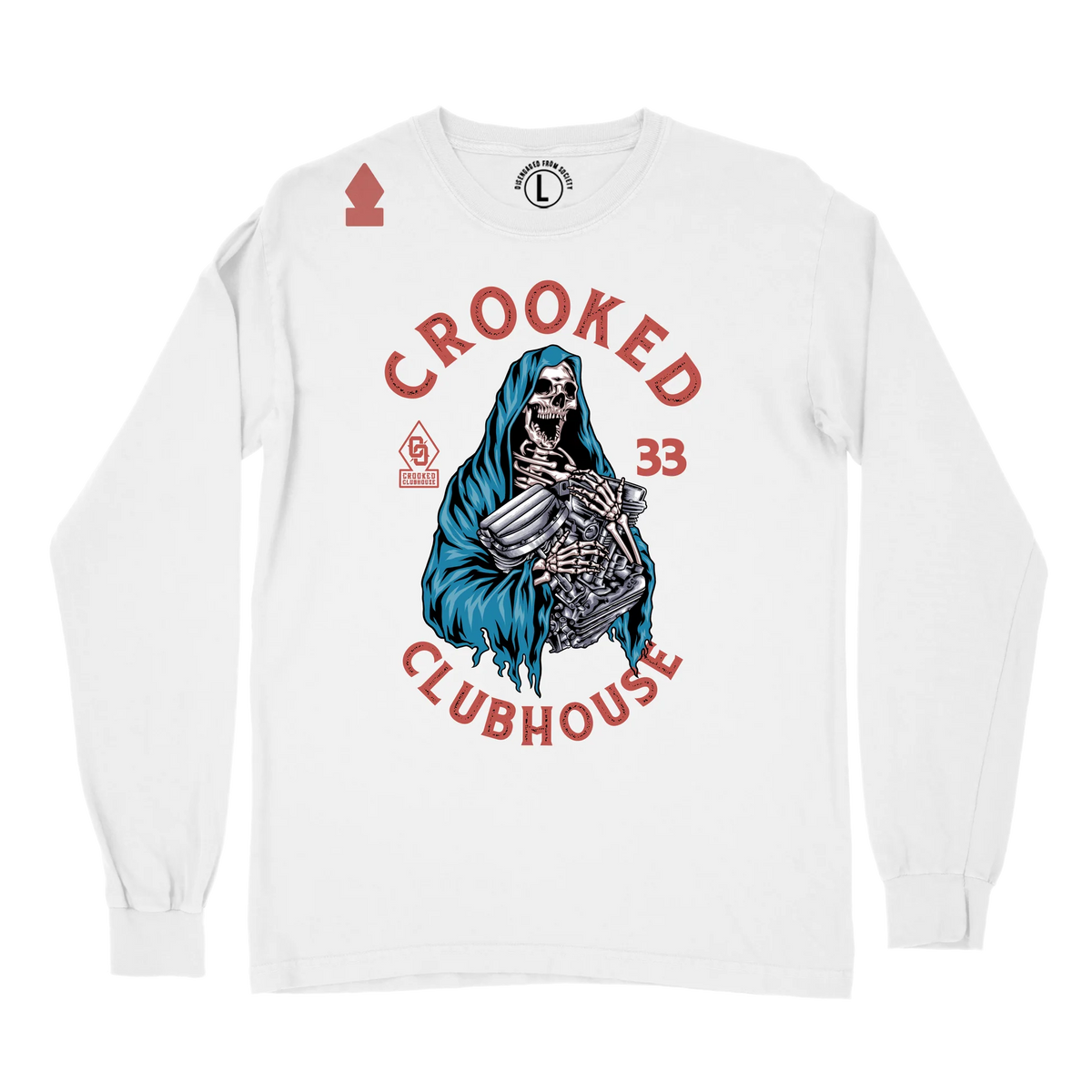 CROOKED-CLUBHOUSE-CARE-SCARE-LONGSLEEVE - Longsleeve - Synik Clothing - synikclothing.com