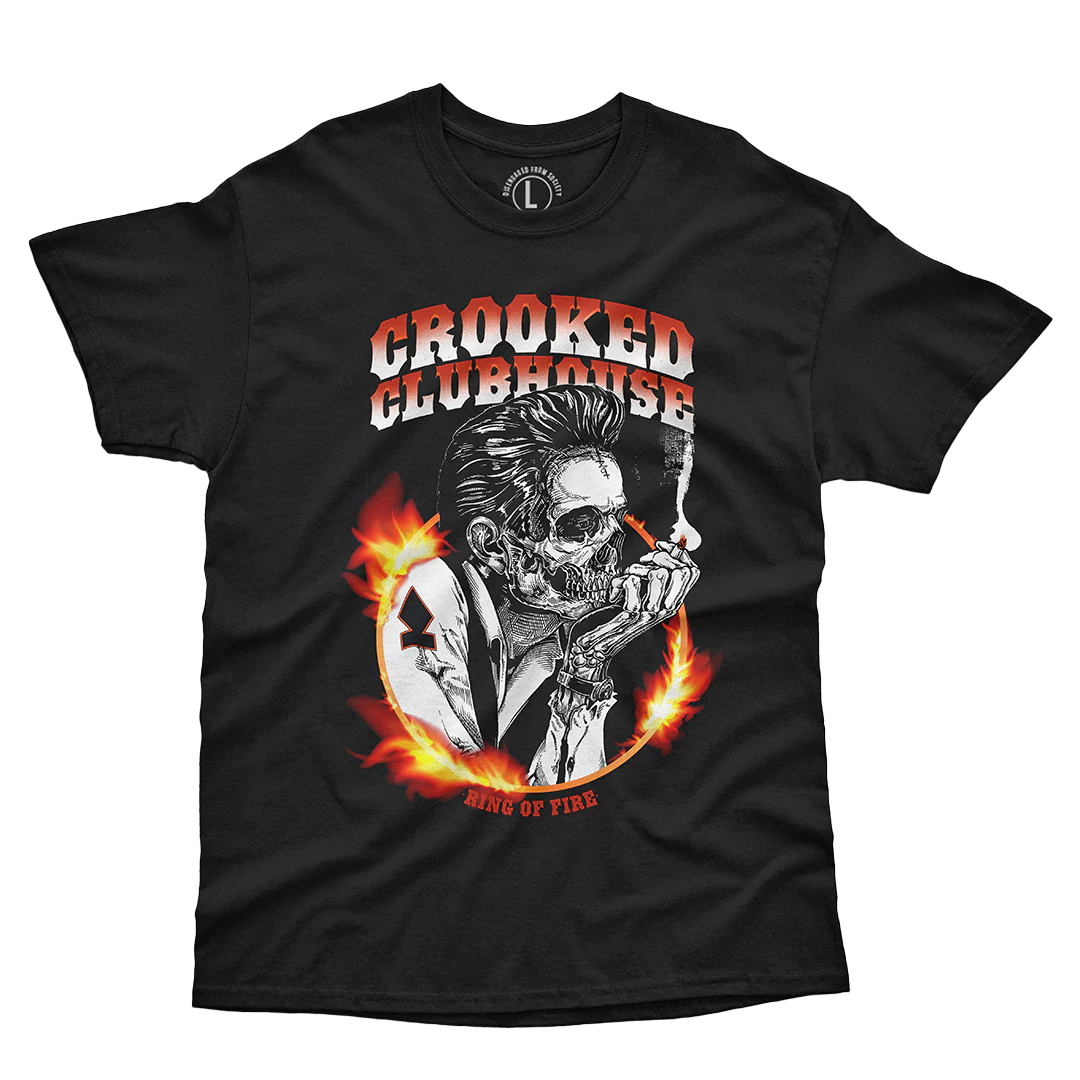 CROOKED-CLUBHOUSE-RING-OF-FIRE-T-SHIRT - T-SHIRT - Synik Clothing - synikclothing.com