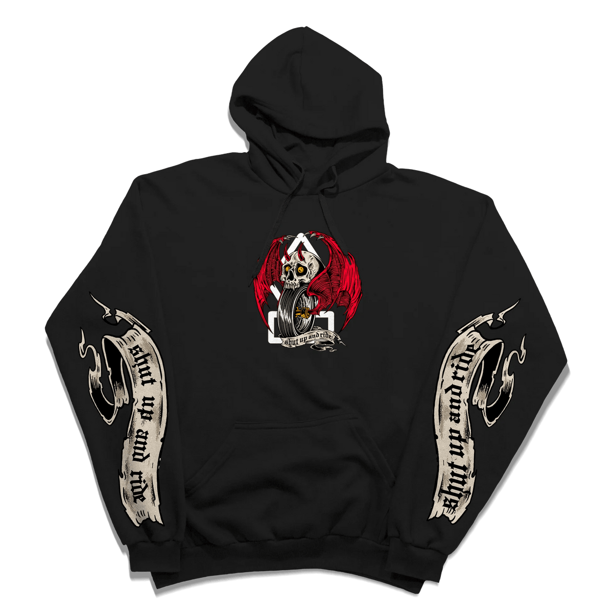 CROOKED-CLUBHOUSE-SHUT-UP-&-RIDE-4-PULLOVER-HOODIE - PULLOVER HOODIE - synikclothing.com