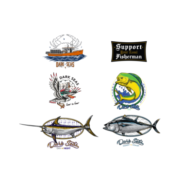 DARK SEAS FISHING SERIES STICKER PACK IV - ACCESSORY - Synik Clothing - synikclothing.com