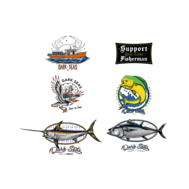 DARK SEAS FISHING SERIES STICKER PACK IV - ACCESSORY - synikclothing.com