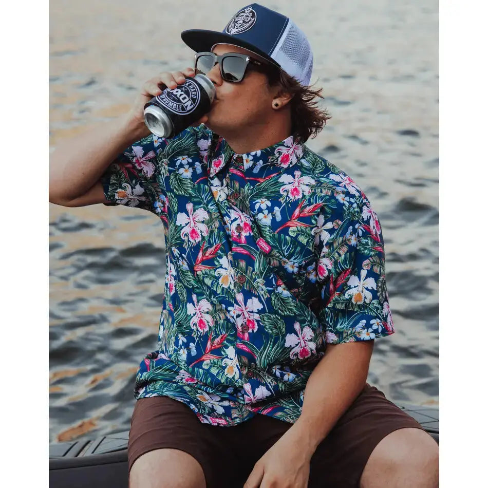 DIXXON FLANNEL LAHAINA PARTY SHIRT - BAMBOO - synikclothing.com