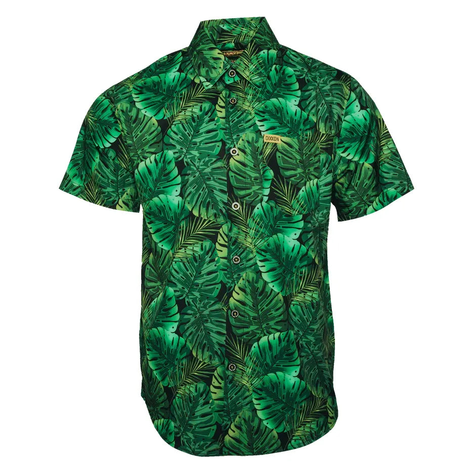 DIXXON-FLANNEL-MONSTERA-MASH-PARTY-SHIRT-WITH-BAG - PARTY SHIRT - Synik Clothing - synikclothing.com