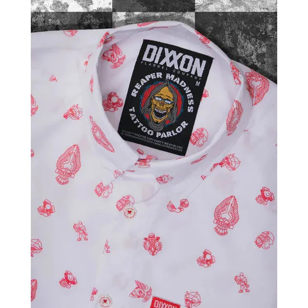 DIXXON-FLANNEL-REAPER-MADNESS-RED-PARTY-SHIRT-WITH-BAG - PARTY SHIRT - Synik Clothing - synikclothing.com