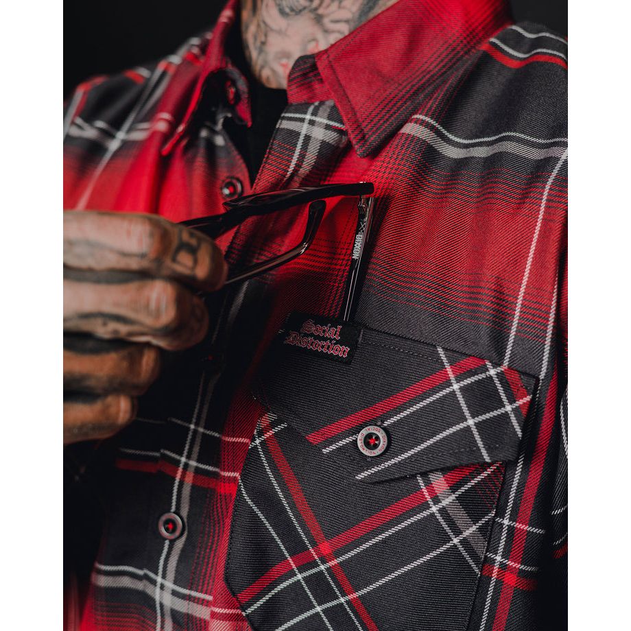 DIXXON SOCIAL DISTORTION PRISON BOUND 24 FLANNEL WITH BAG - FLANNEL - synikclothing.com