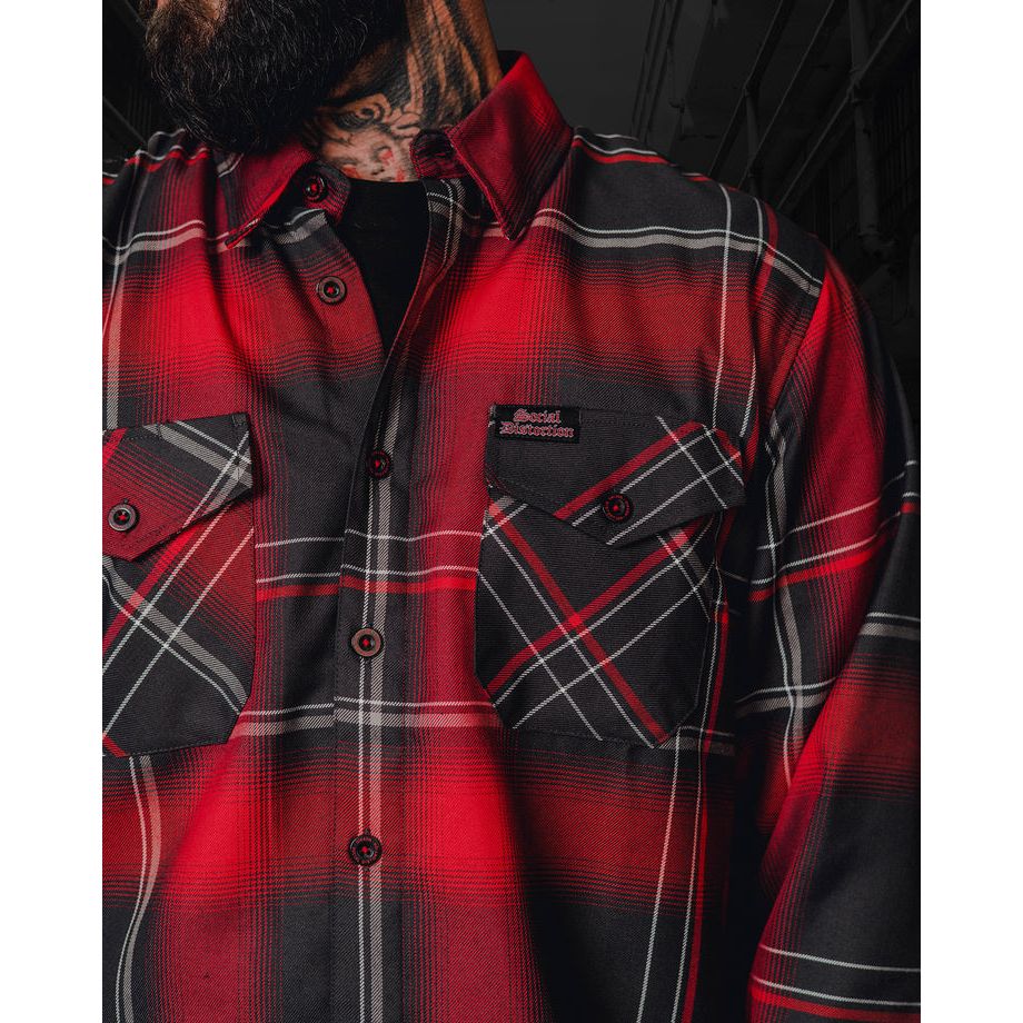 DIXXON SOCIAL DISTORTION PRISON BOUND 24 FLANNEL WITH BAG - FLANNEL - synikclothing.com