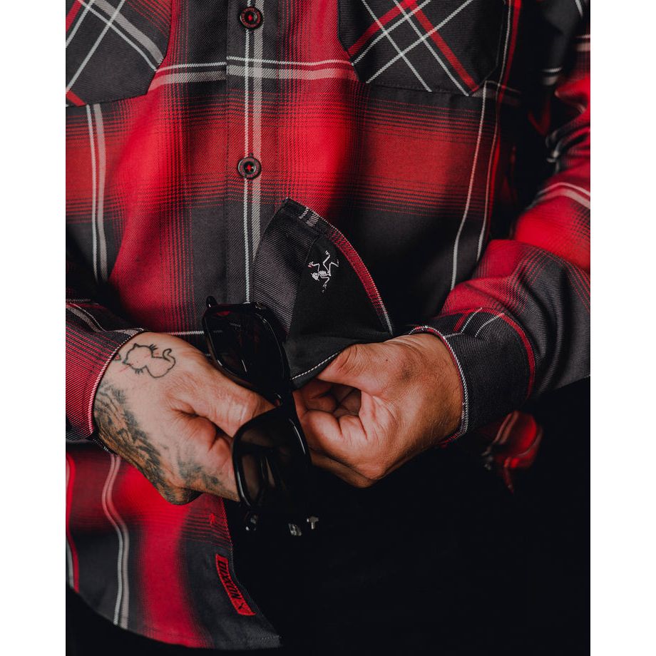 DIXXON SOCIAL DISTORTION PRISON BOUND 24 FLANNEL WITH BAG - FLANNEL - synikclothing.com