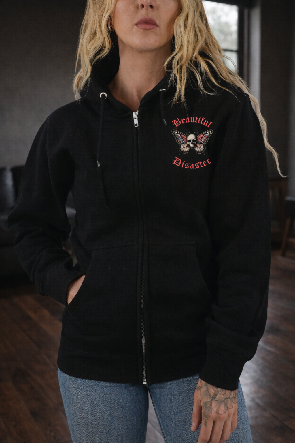 Beautiful Disaster - Keep Going Zip Hoodie