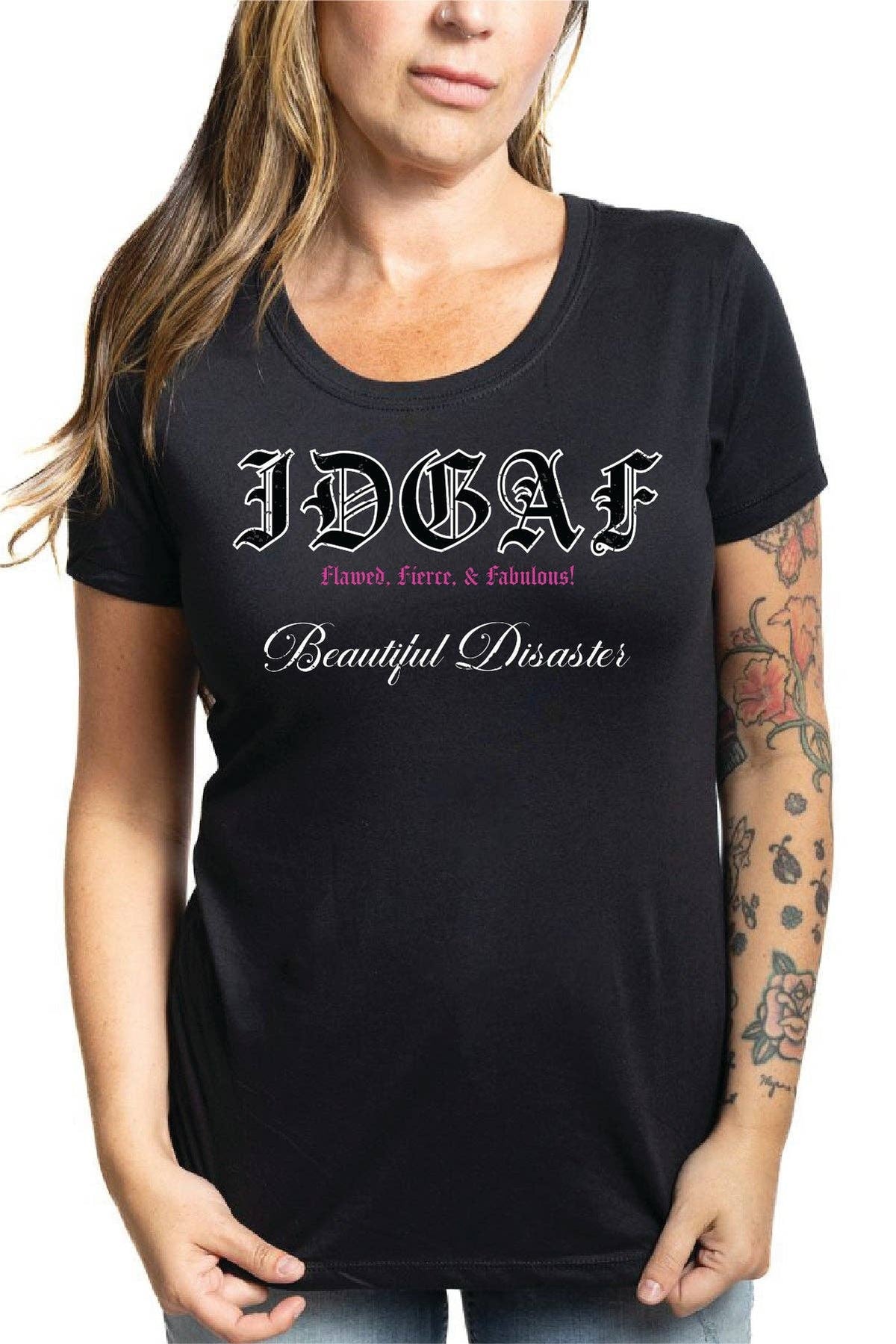 Beautiful Disaster - IDGAF Scoop Tee