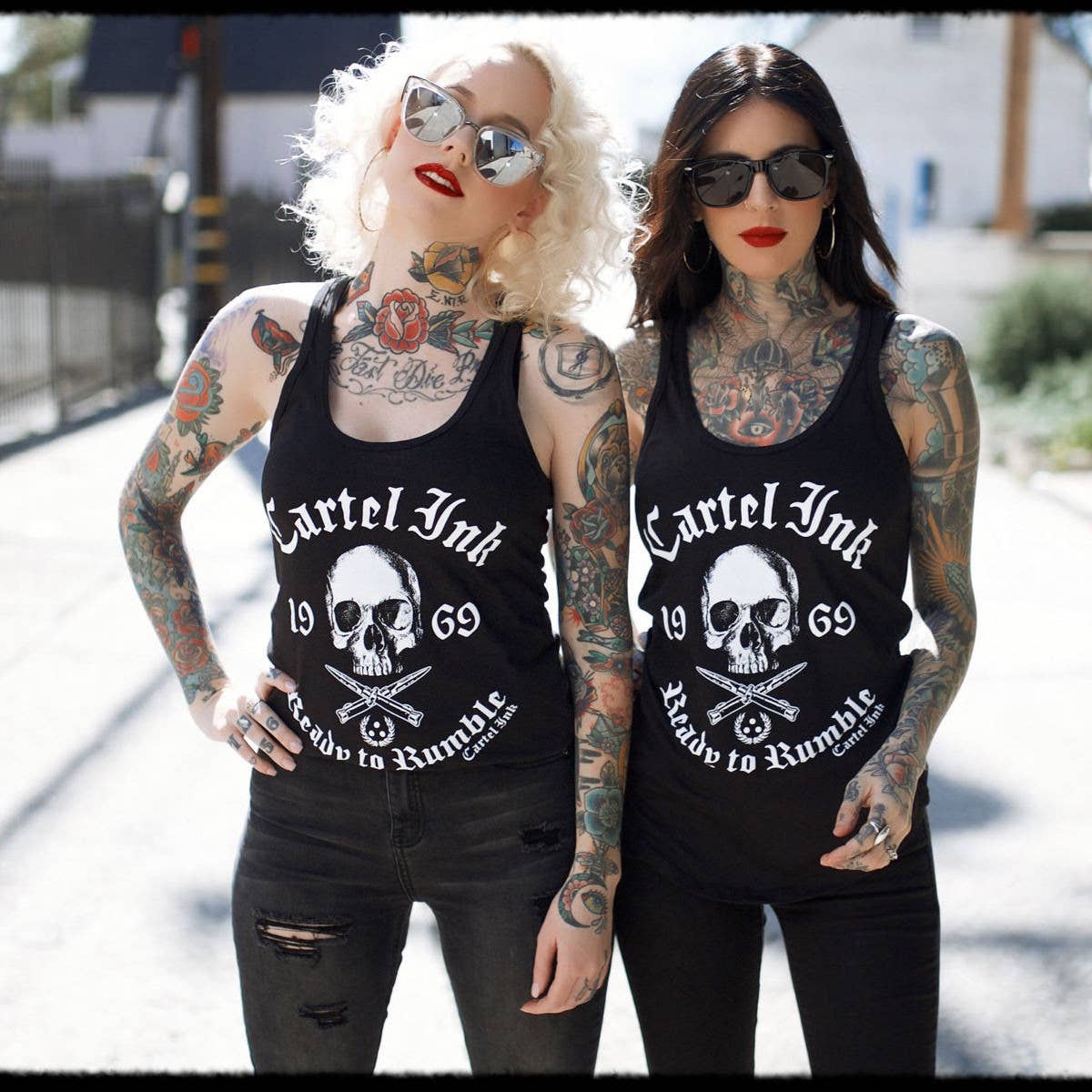 Cartel Ink - Born To Rumble Women's Racer Back Tank