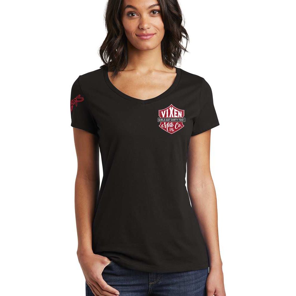 OFF ROAD VIXEN FIRE IT UP V NECK TEE