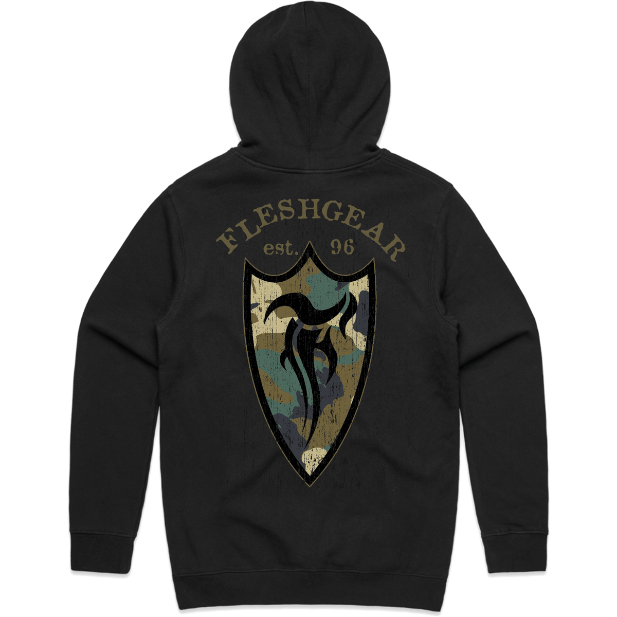 FLESHGEAR-Men's-Knit-Hooded-Pullover-Camo-Shield - PULLOVER HOODIE - synikclothing.com