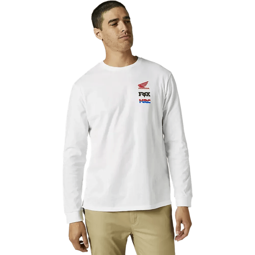 FOX RACING HONDA WING LS PREMIUM TEE [WHITE] - Longsleeve - synikclothing.com