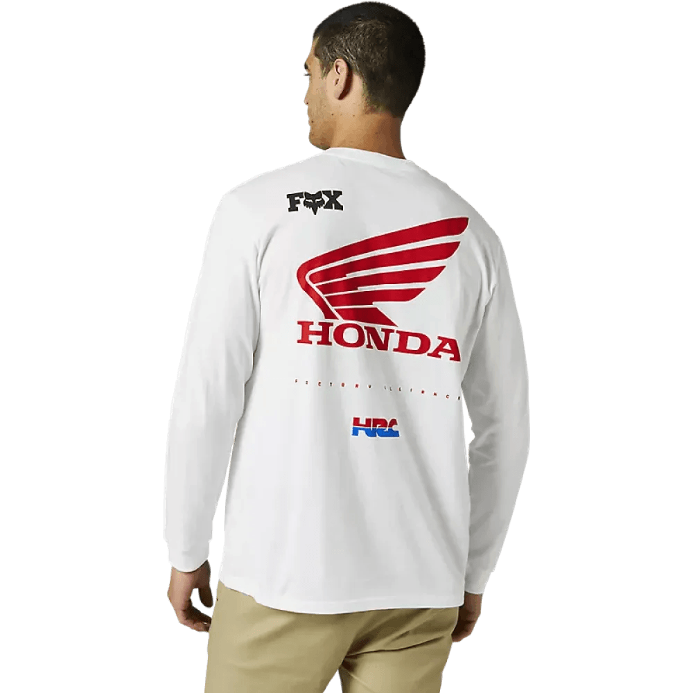 FOX RACING HONDA WING LS PREMIUM TEE [WHITE] - Longsleeve - synikclothing.com