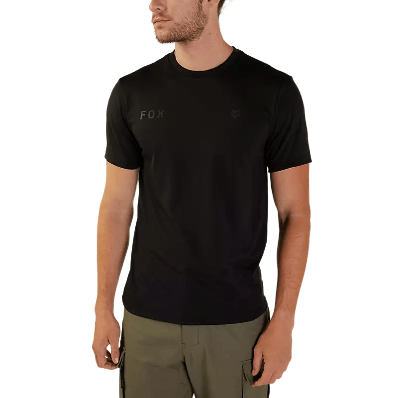 FOX RACING WORDMARK SS TECH TEE [BLK] - T-SHIRT - synikclothing.com