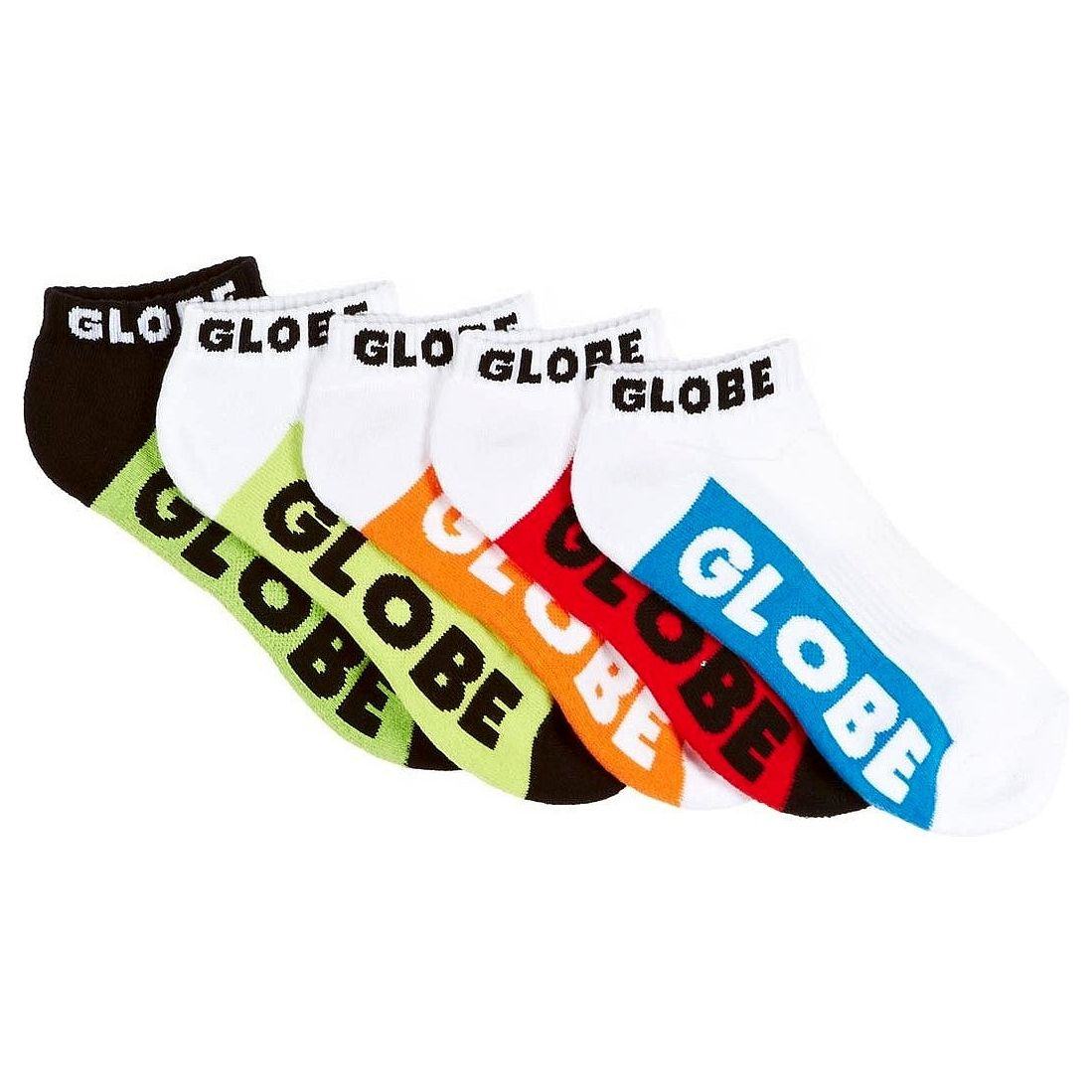 GLOBE-BRAND-MULTI-BRIGHTS-ANKLE-SOCK-5-PACK - SCKS - synikclothing.com