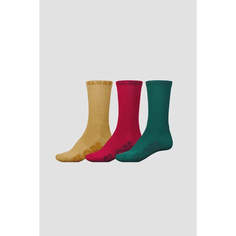 GLOBE-BRAND-SUSTAIN-CREW-SOCK-3-PACK - SOCK - synikclothing.com