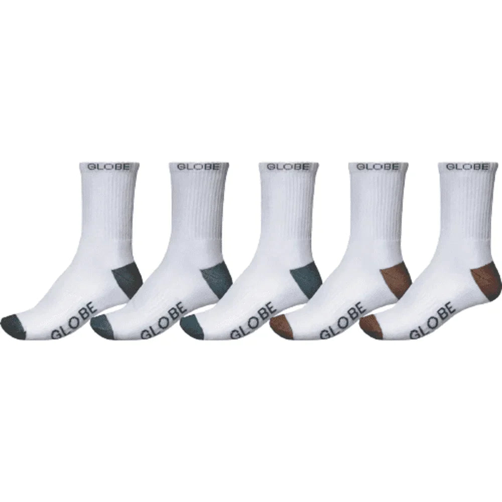 GLOBE-INGLES-CREW-SOCK-5-PACK - SOCK - synikclothing.com