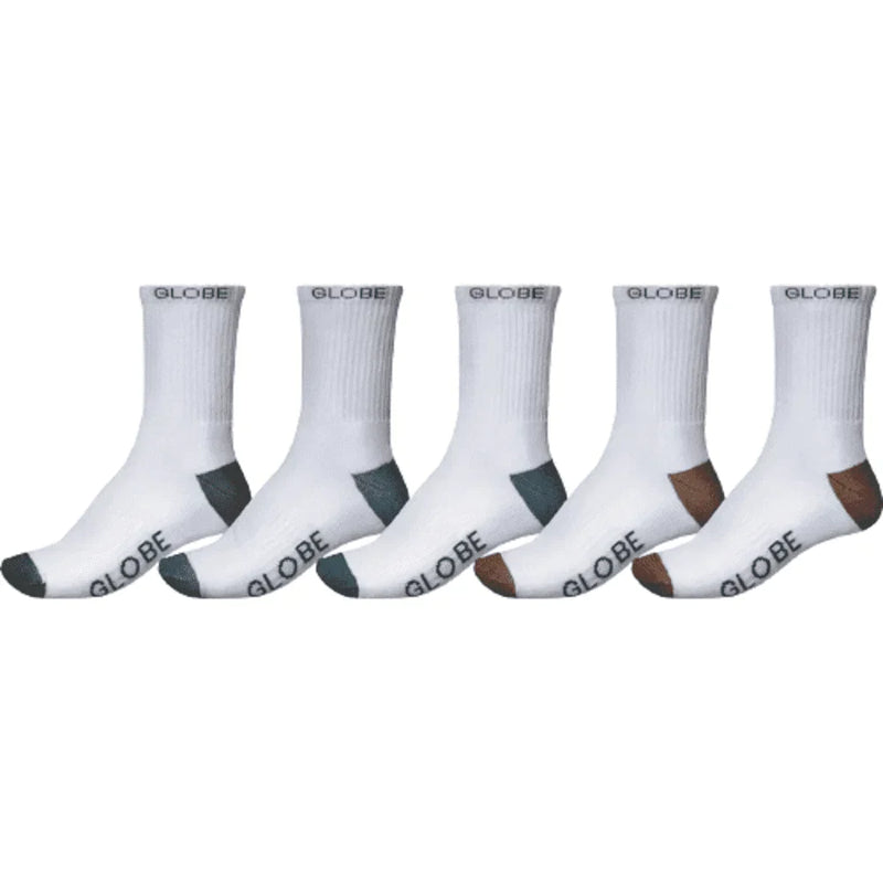 GLOBE-INGLES-CREW-SOCK-5-PACK - SOCK - synikclothing.com