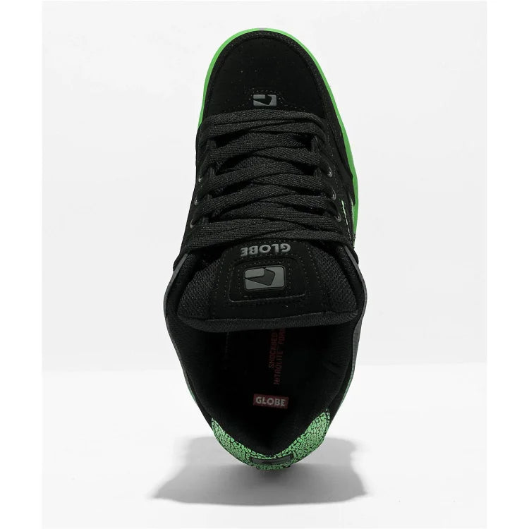 GLOBE-SHOES-TILT-BLACK/GREEN-STIPPLE - SHOE - synikclothing.com