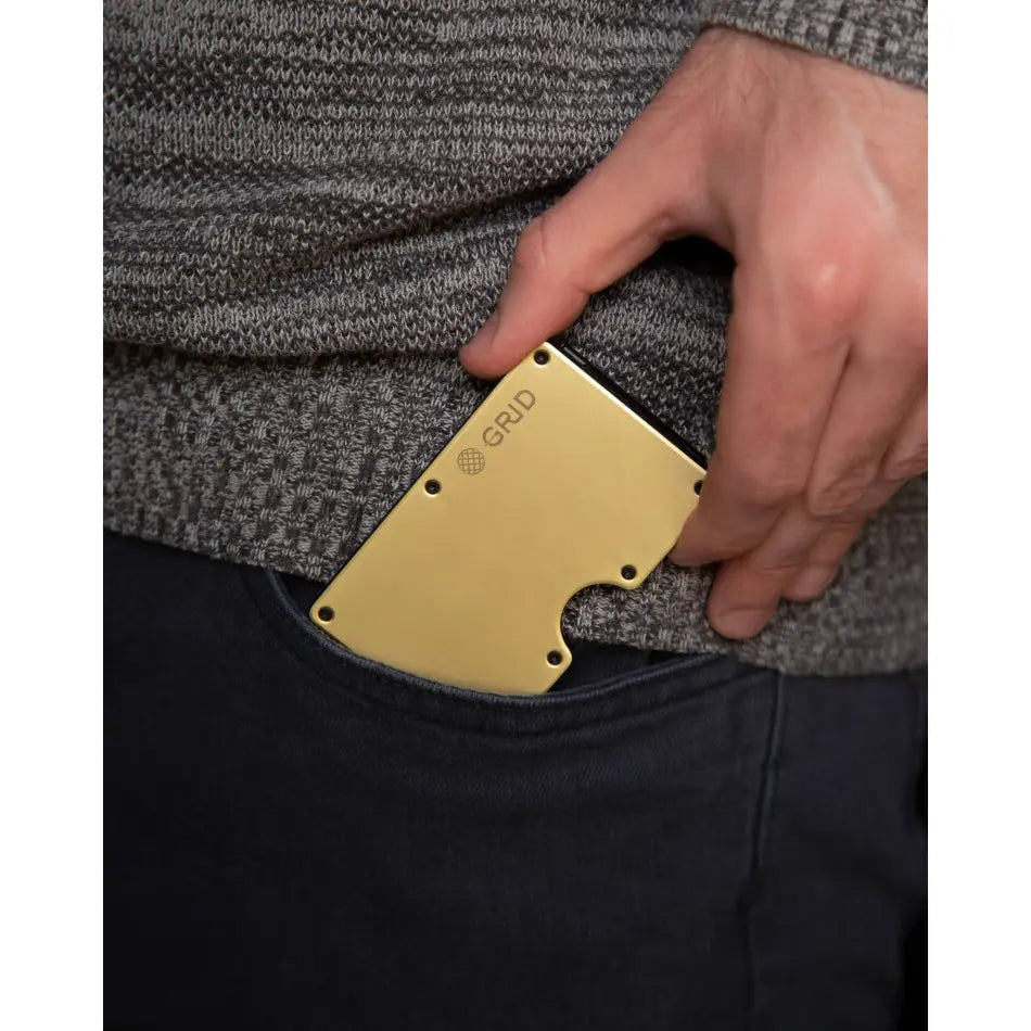 GRID Wallet - Grid Wallet // Gold Aluminum - WALLET - synikclothing.com