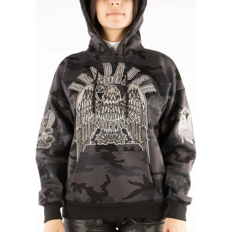 HEADRUSH BRAND "THE BRIDLED EMPRESS" OVERSIZE PULLOVER HOODIE - Pullover Hoodie - synikclothing.com