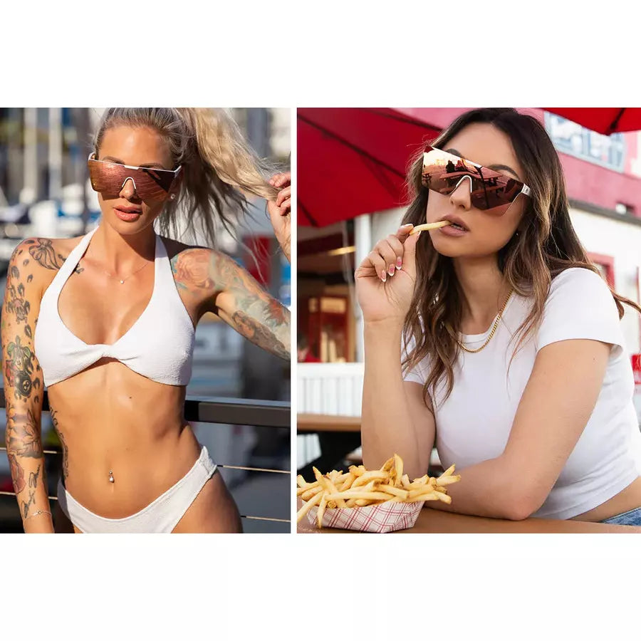 HEATWAVE VISUAL CLARITY WHITE SUNGLASSES - SUNGLASS - synikclothing.com