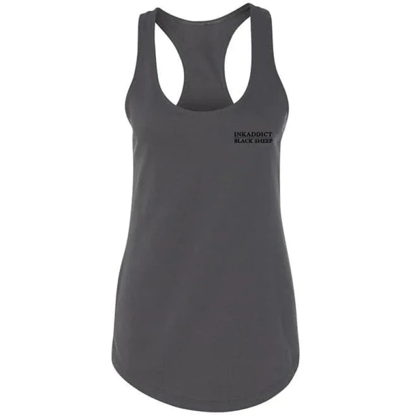 INK-ADDICT-BLACK-SHEEP-WOMEN'S-RACERBACK-TANK-ASPHALT - TANK TOP - synikclothing.com