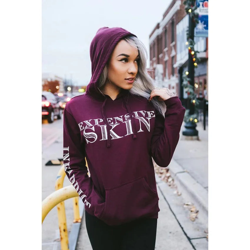 INK-ADDICT-EXPENSIVE-SKIN-MONEY-WOMEN'S-PULLOVER - PULLOVER HOODIE - synikclothing.com