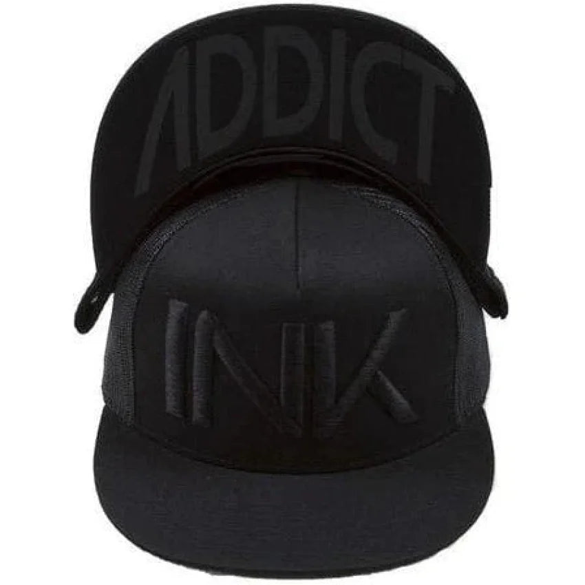 INK-ADDICT-INK-BLACK/BLACK-FLAT-BILL-TRUCKER - HAT - Synik Clothing - synikclothing.com
