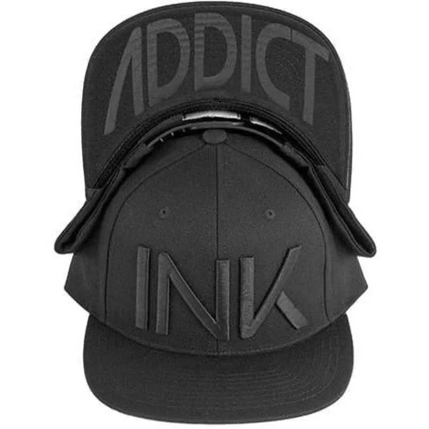 INK-ADDICT-INK-BLACK/BLACK-SNAPBACK - HAT - Synik Clothing - synikclothing.com