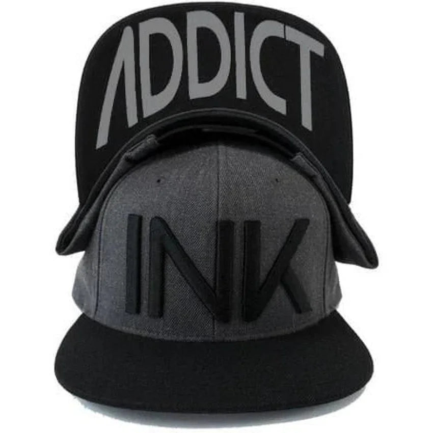 INK-ADDICT-INK-CHARCOAL/BLACK-SNAPBACK - HAT - synikclothing.com