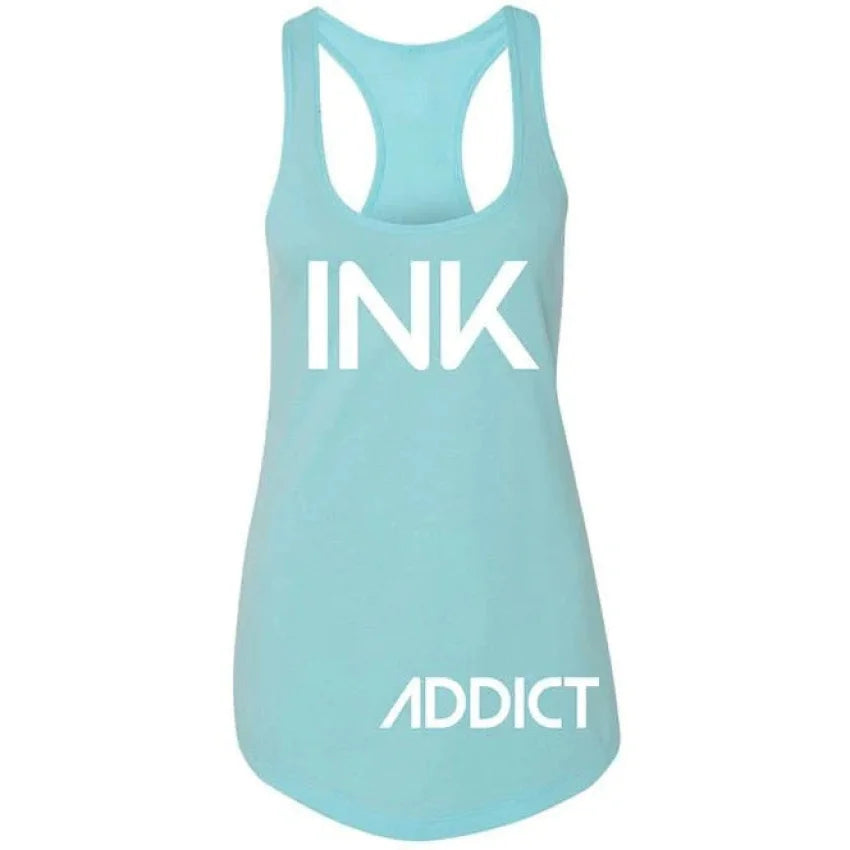 INK-ADDICT-INK-WOMEN'S-CANCUN-TANK-WHITE - TANK TOP - Synik Clothing - synikclothing.com
