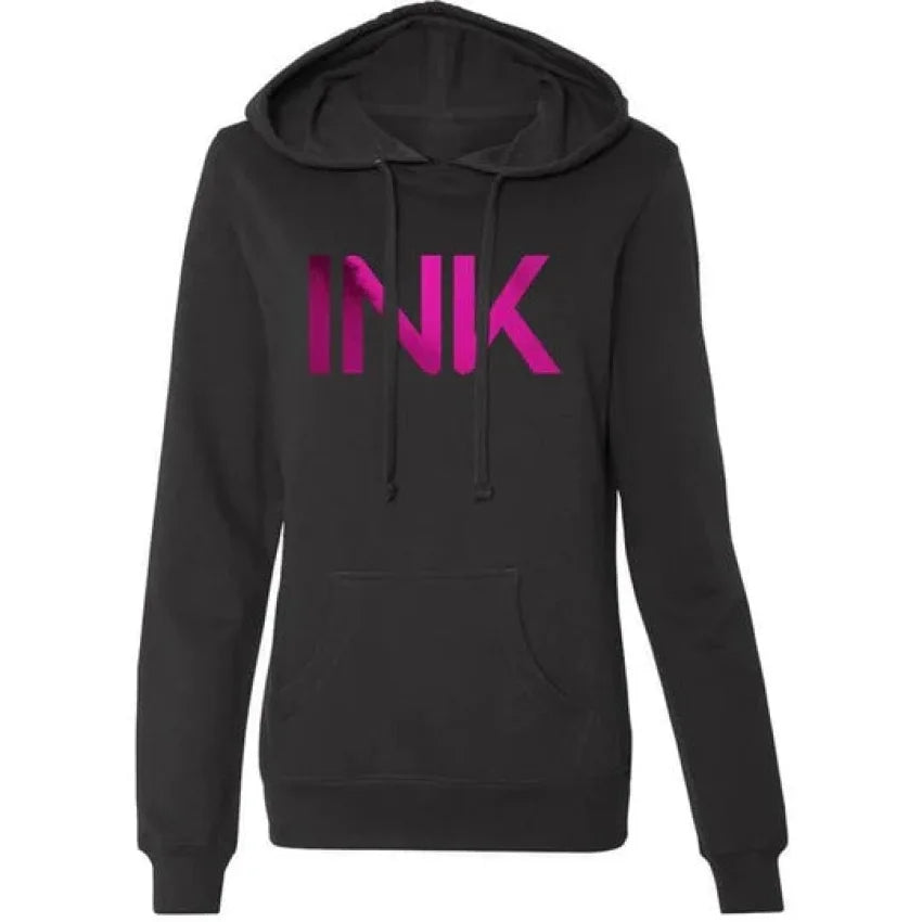 INK-ADDICT-INK-WOMEN'S-PINK-FOIL-PULLOVER - PULLOVER HOODIE - Synik Clothing - synikclothing.com