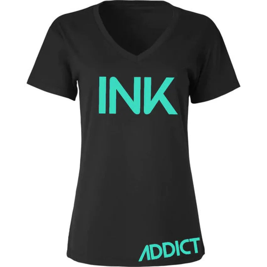 INK-ADDICT-INK-WOMEN'S-V-NECK-TEE - T-SHIRT - synikclothing.com