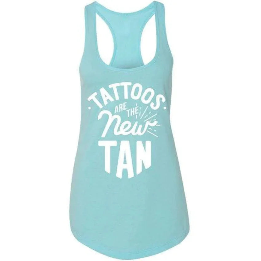 INK-ADDICT-NEW-TAN-WOMEN'S-CANCUN-TANK-WHITE - TANK TOP - synikclothing.com