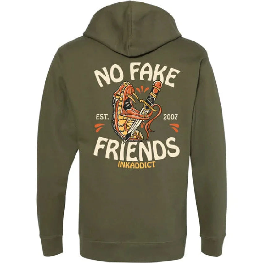INK-ADDICT-NO-FAKE-FRIENDS-II-HOODIE - PULLOVER HOODIE - Synik Clothing - synikclothing.com