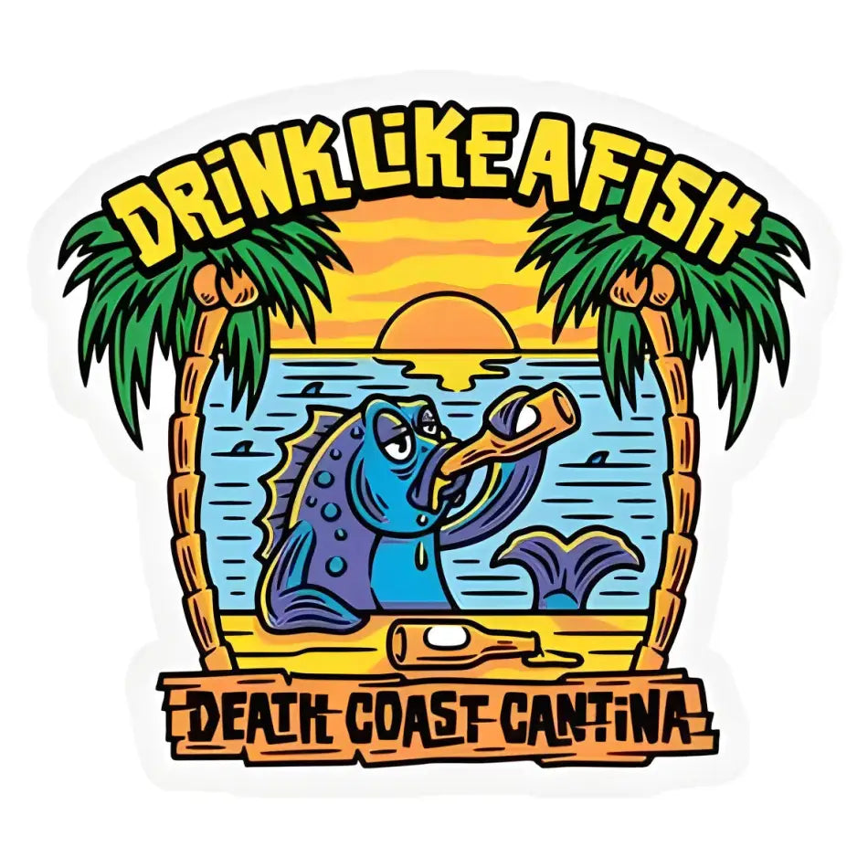 LAST CALL CO. Drink Like A Fish Sticker - STICKER - synikclothing.com