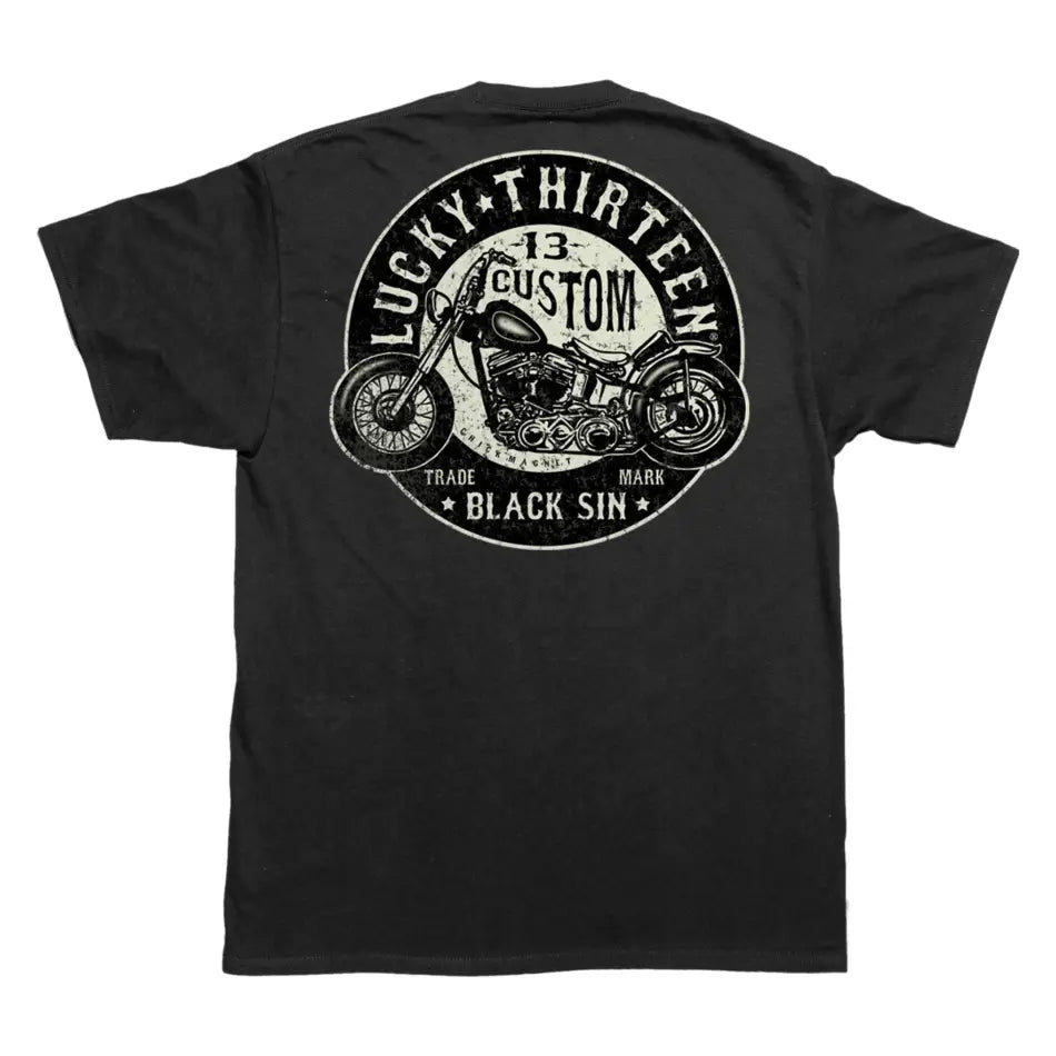 Lucky 13 BLACK SIN Mens Classic Fit Short Sleeve T-shirt - T-SHIRT - synikclothing.com