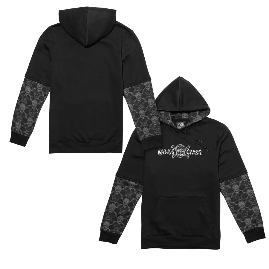 LURKING-CLASS-BY-SKETCHY-TANK-BONEHEAD-PULLOVER-LAYERED-HOODIE - PULLOVER HOODIE - Synik Clothing - synikclothing.com