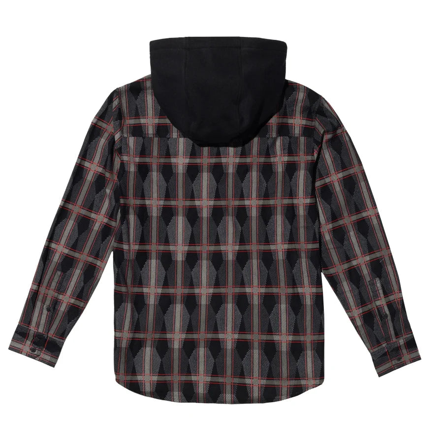 LURKING-CLASS-BY-SKETCHY-TANK-LC-COFFIN-PLAID-HOODED-FLANNEL - HOODIE - Synik Clothing - synikclothing.com