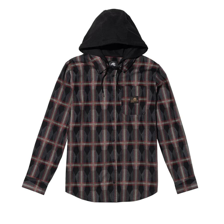 LURKING-CLASS-BY-SKETCHY-TANK-LC-COFFIN-PLAID-HOODED-FLANNEL - HOODIE - synikclothing.com