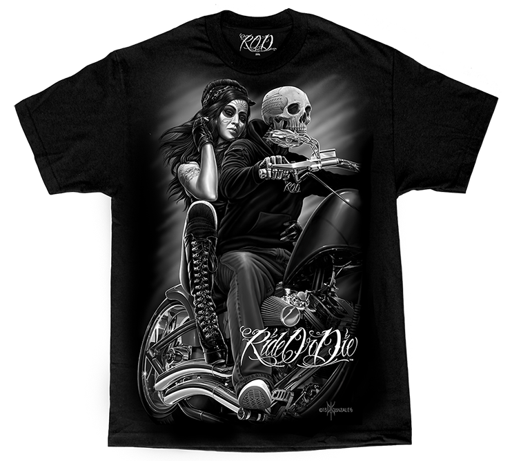 DGA- ROD- BIKER BABE MEN'S T-SHIRT