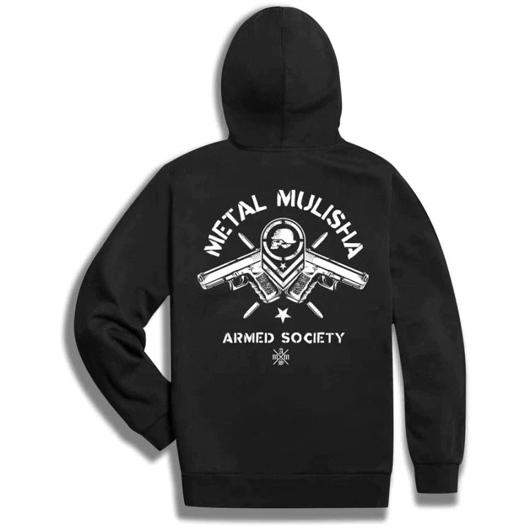 METAL-MULISHA-MENS-KNIT-HOODED-PULLOVER-STRAPPED - Men's Knit Hooded Pullover - Synik Clothing - synikclothing.com