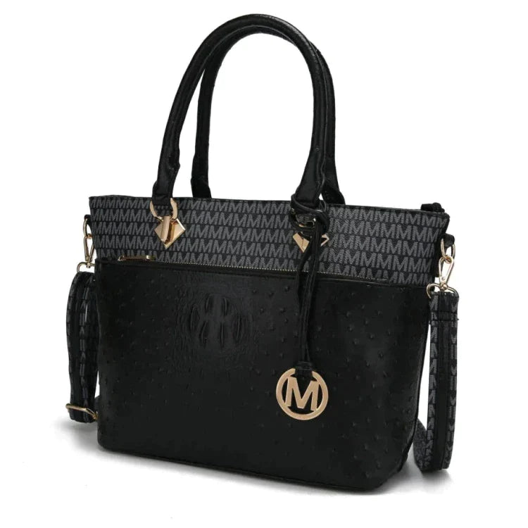 MKF Collection - Grace Signature and Croc Embossed Tote Handbag Women by Mia - PURSE - synikclothing.com