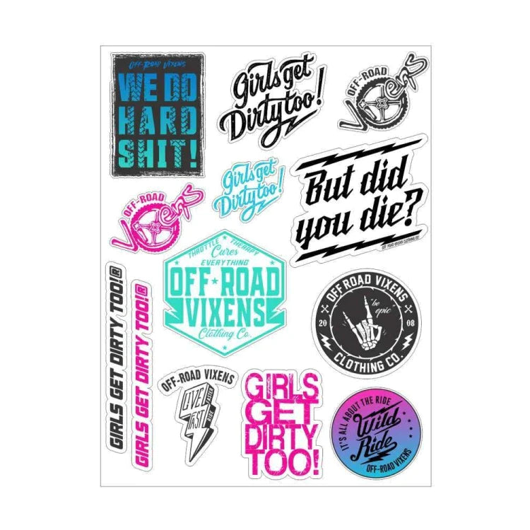 OFF-ROAD-VIXENS-GRAFFITI-STICKER-SHEET - STICKER SHEET - synikclothing.com