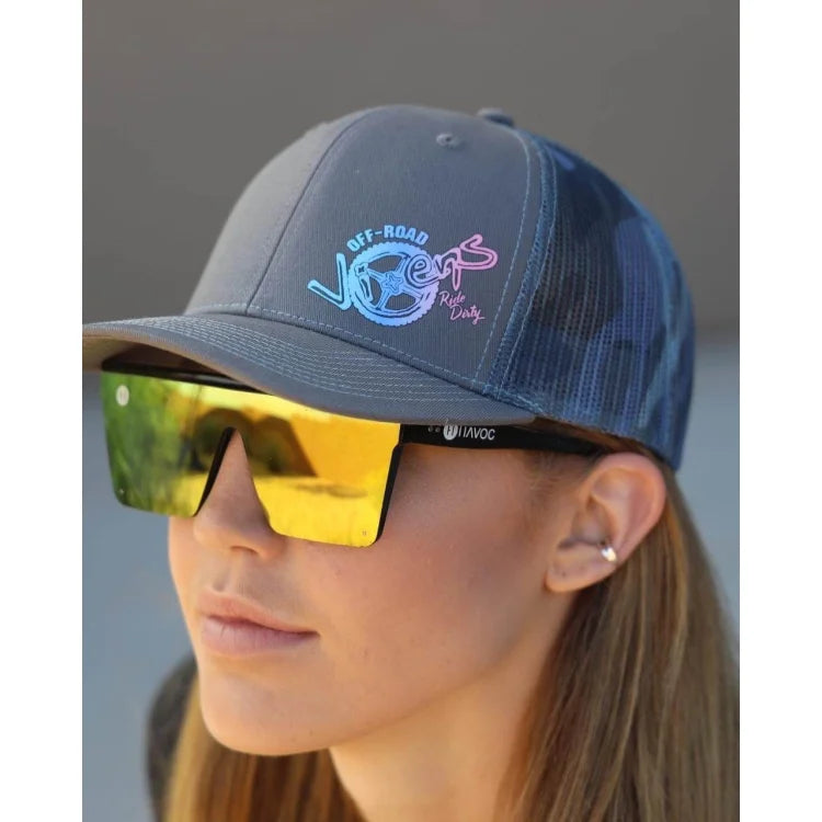 OFF-ROAD-VIXENS-RIDE-DIRTY-TRUCKER-HAT-BLUE-CAMO - HAT - Synik Clothing - synikclothing.com